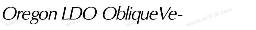 Oregon LDO ObliqueVe字体转换